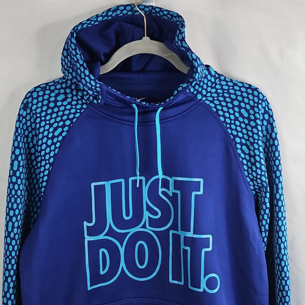 Nike Mens Just Do It Therma-Fit Blue Pullover Hoodie Size Medium - Picture 3 of 7